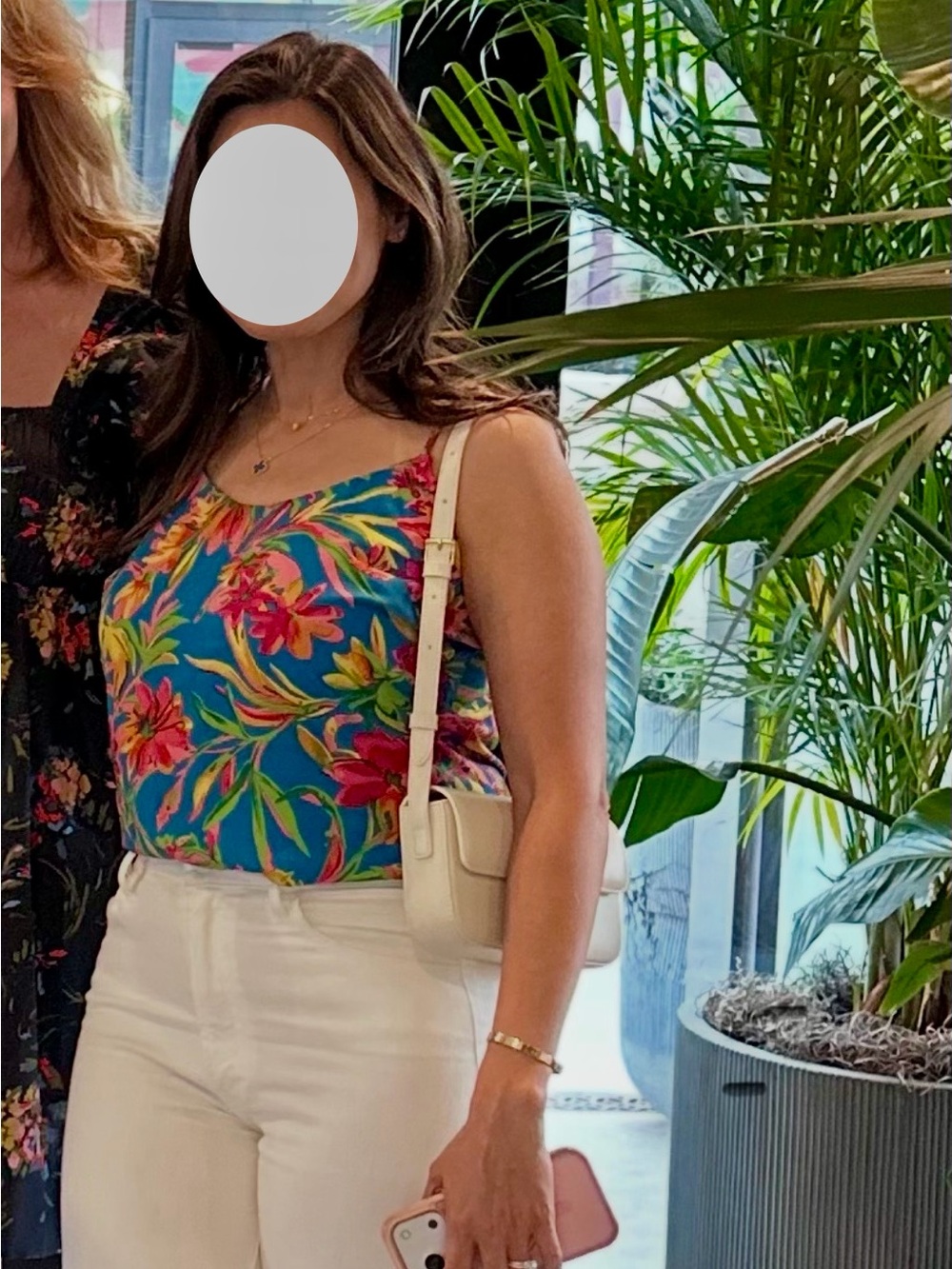 J.Crew Blue Floral Printed Sleeveless Blouse